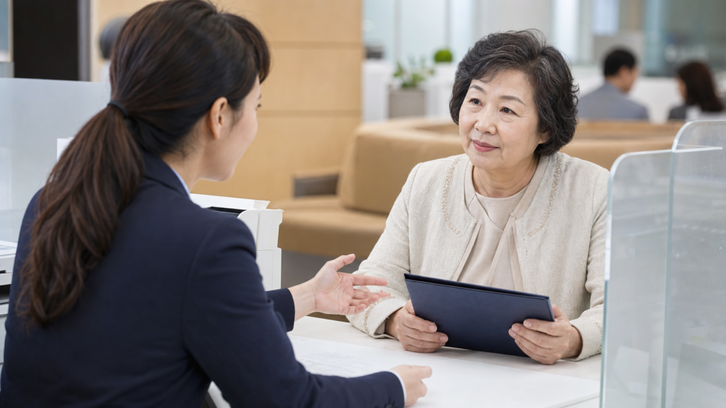 국민연금 반환일시금 관련 문의 전 공식 고객센터로 확인하는 한국인 시니어 여성
